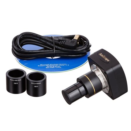 Amscope 40X-2000X Biological Compound LED Microscope, 5MP Digital Camera T360B-5M